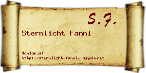 Sternlicht Fanni névjegykártya